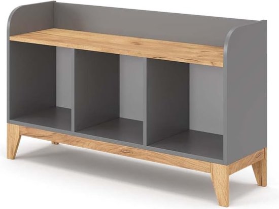 Atmosphera Boekenkast , rond, met wieltjes, voor kinderkamer, wit