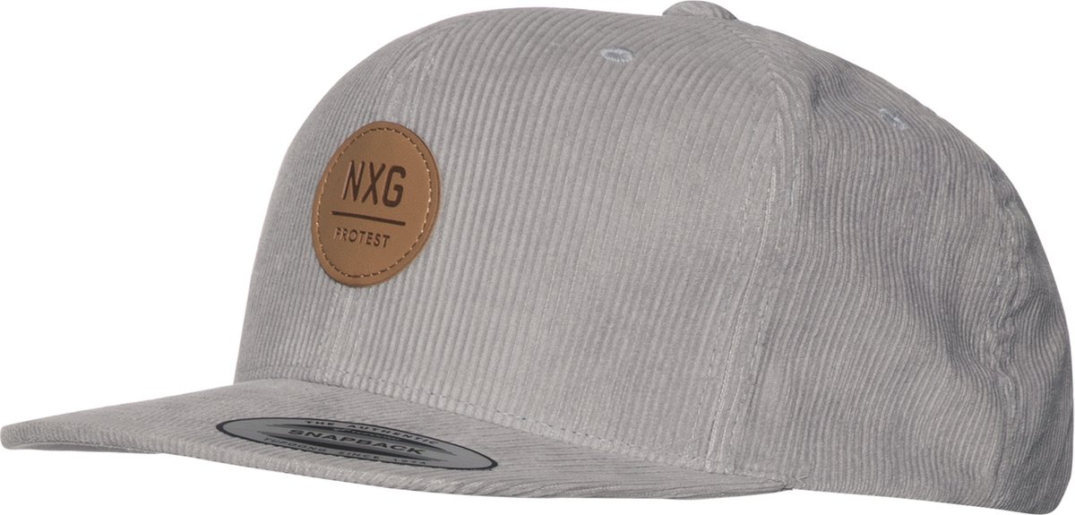 Protest Nxg Kimchi – Pet Unisex – Snapback – Borduursel – Verstelbare sluiting Grijs