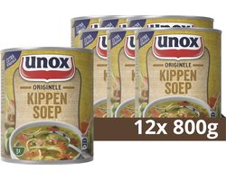 Unox Soep In Blik - Originele Kippensoep - 12 x 800 ml - Voordeelverpakking