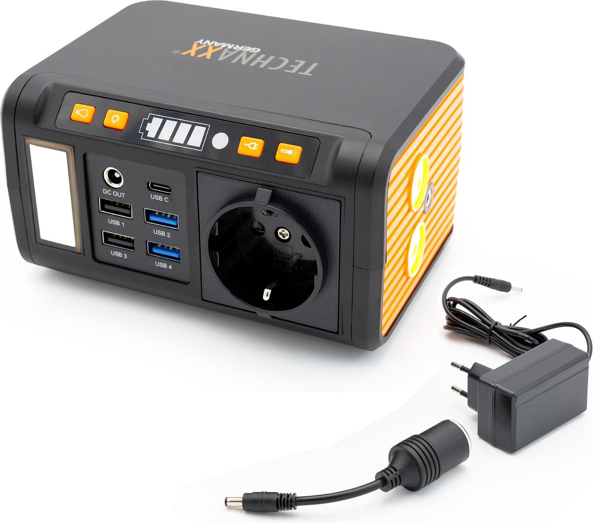 Technaxx TX-205 Powerstation - Draagbaar - Mini energiecentrale - 80W - 4x USB-A - 1x USB-C PD 18W