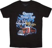 Queens The Stone - T-shirt Homme Wolf Skyline - L - Zwart