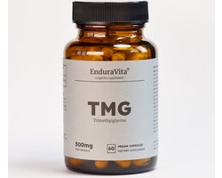 EnduraVita® TMG (Trimethylglycine) 500 mg, 60 vegan capsules | Ondersteunt methylatie & homocysteïne metabolisme | Hoogwaardige betaïne | Laboratorium getest | Zuivere formule | Premium kwaliteit & optimale opname voor dagelijkse balans