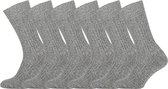 STAPP Werksokken Heren Yellow Norwegian - 6 paar - Grey Melange
