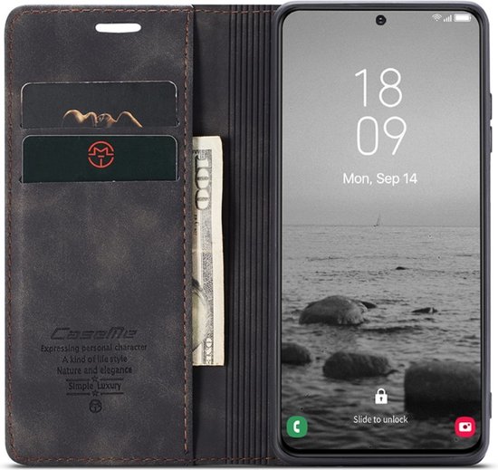 CaseMe Book Case Convient pour Samsung Galaxy S24 - Zwart
