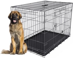 Adori Safety+ Bench Met 2 Deuren Grijs - Hondenbench - 121x74x82 cm