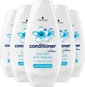 Schwarzkopf Conditioner Anti-Klit - Haarverzorging - Frangipani-extract - Soepelheid - Doorkambaarheid - Lange of Krullende Haartypes - Voordeelverpakking - 6x 250ml