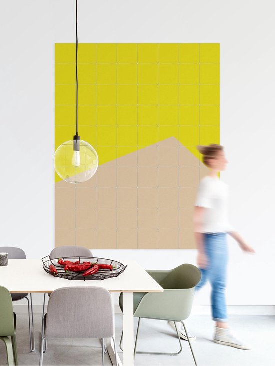 IXXI Color blocking - Yellow Beige - Décoration murale - Abstrait - 80 x 100 cm
