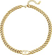 Jendi - Collier Femme DD Acier Inoxydable - Or- The Goodlife 37cm - Coffret Bijoutier Luxe - Cadeau - Cadeau