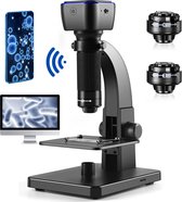 Bol.com Zoomble® Digitale Microscoop met Camera – 2000x Zoom – E-book Microscopie - Foto/Video - Wifi/USB connectie - 1800mAh Ba... aanbieding