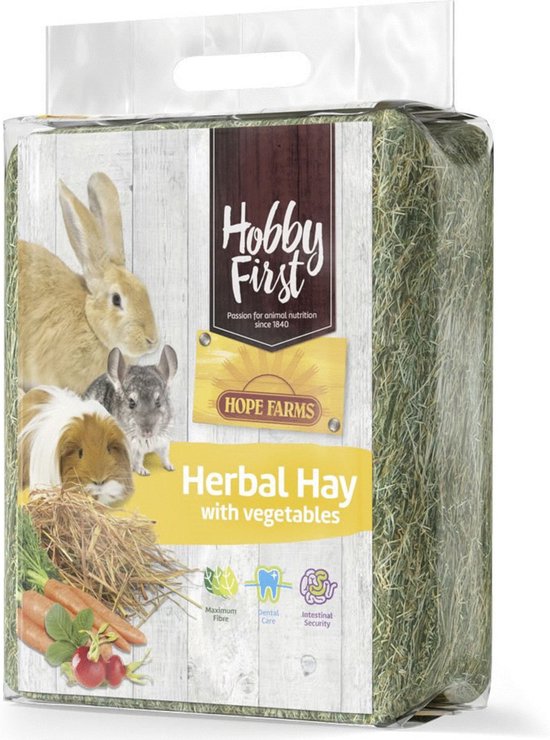 Hobbyfirst Hope Farms Herbal Hay With Vegetables - Ruwvoer - 1 kg