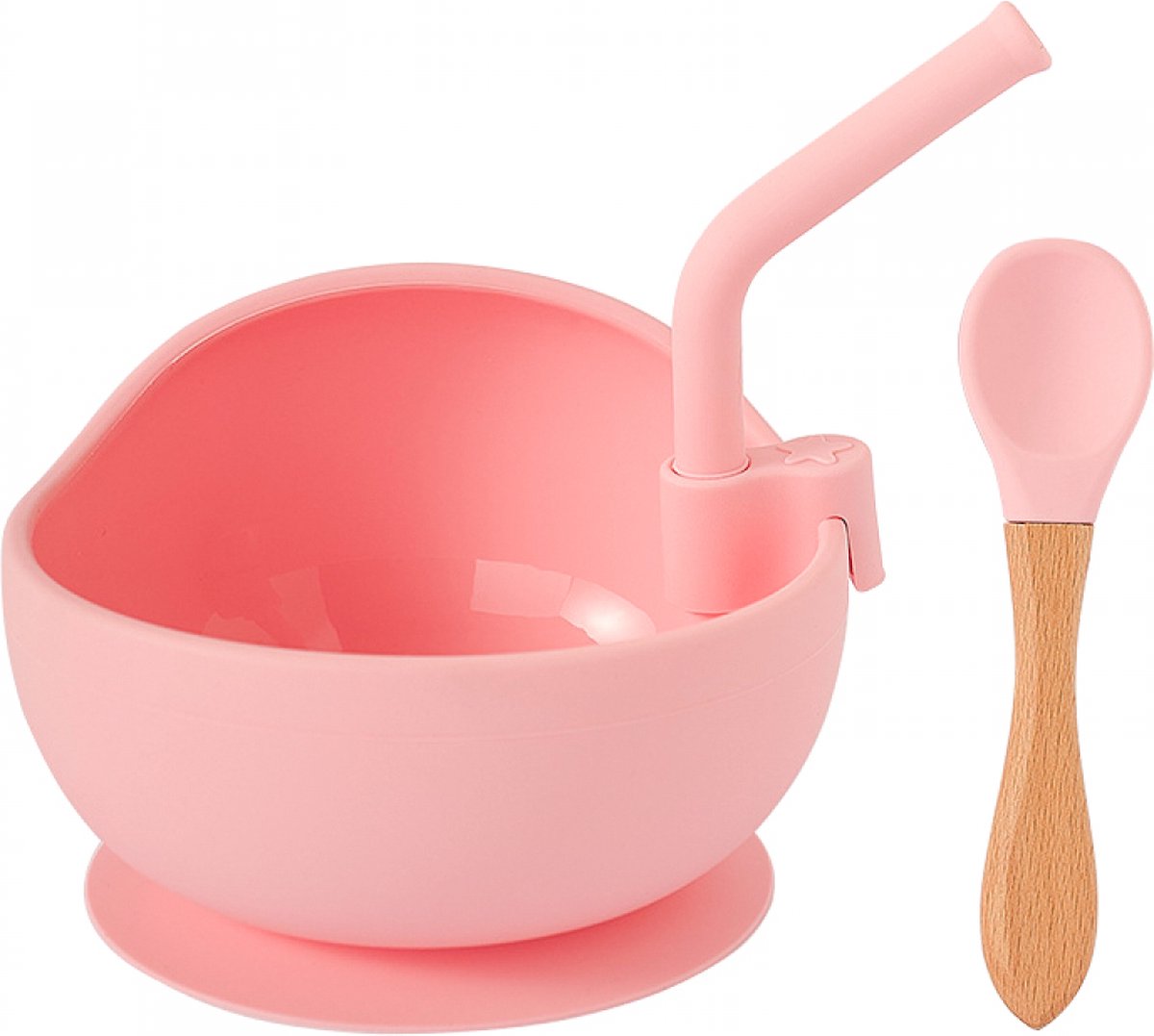 Goedkoopste Kommetjes met Zuignap - Suction Bowls - Kinderservies - Kinderkom - Baby Bord - Baby Kommetje met Zuignap en Lepel en rietje - BPA-vrije - Siliconen schaal voor babyvoeding