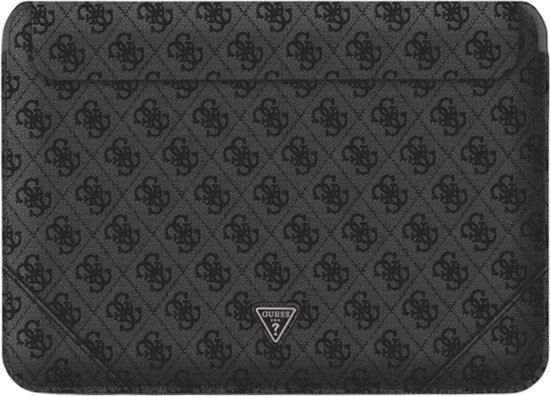 Guess 4G PU Triangle Logo Laptop sleeve 13 tot en met 14 inch - Zwart