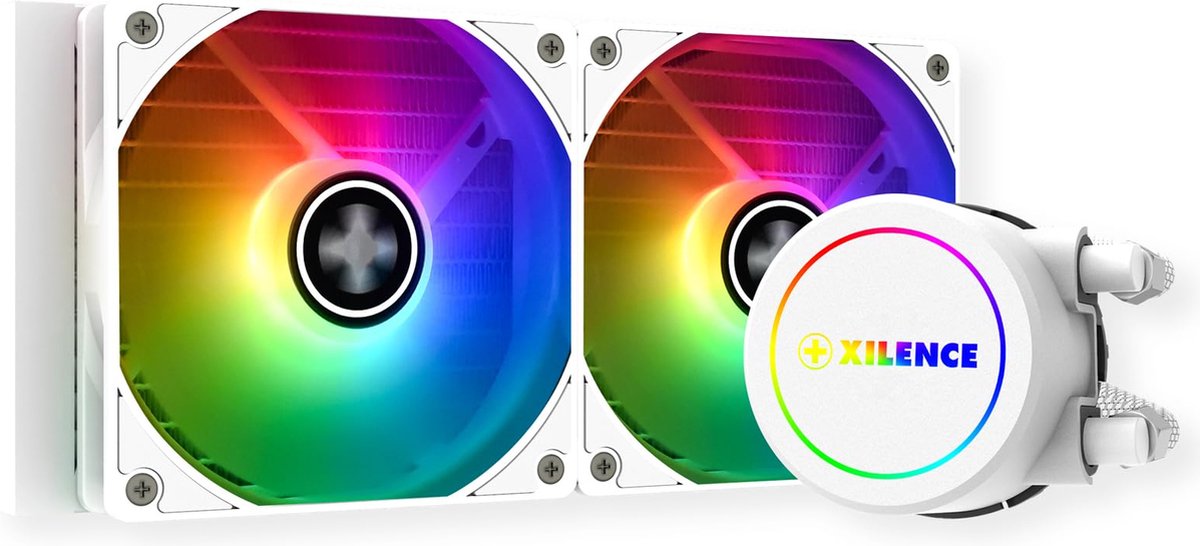 Xilence LiQuRizer 240 ARGB Wit // LQ240.ARGB - LED verlichte pompkop met RGB LED + 2x XILENCE PWM ventilatoren transparante ARGB LED ventilatoren (AURA etc. compatibel 3PIN)