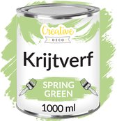 Creative Deco 1000 ml Lente Groen Krijt-Verf | Mat en Wasbaar | Perfect voor Renovatie, Decoratie en Decoupage van Meubels | Egen en Gradient Effect Mogelijk