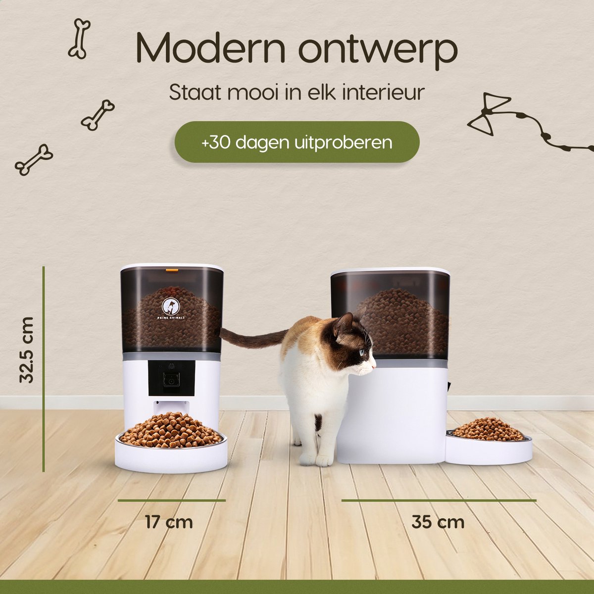Automatische Voerbak Kat en Hond 6L – Voerautomaat met Camera – Full HD 1080P – Two-Way Audio – Enkele Voederbak – Slimme Voerdispenser – App-bediening – Voerschema Instellen – Kattenvoerbak Automatisch – Smart Pet Feeder – Prime AnimalZ – Wit thumbnail 7