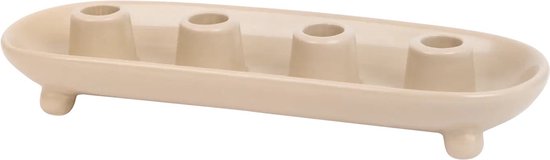 Kaarsen Houder - Beige - 4 Kaarsenstandaard - Tafeldecoratie - Woonkamer - Kaarsenplateau - Decoratie - Kerst