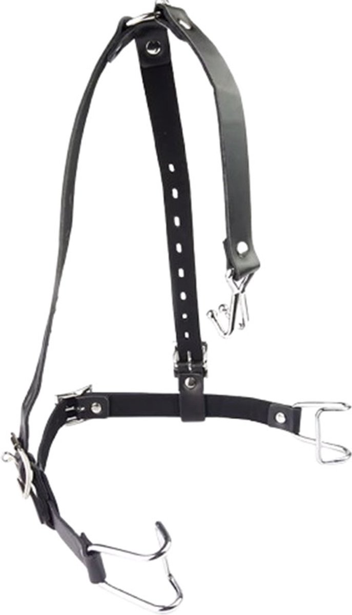 Goedkoopste Bondage Mond- en Neusgag - Verstelbare Leren Bandjes - BDSM - Gag - Uitrekken