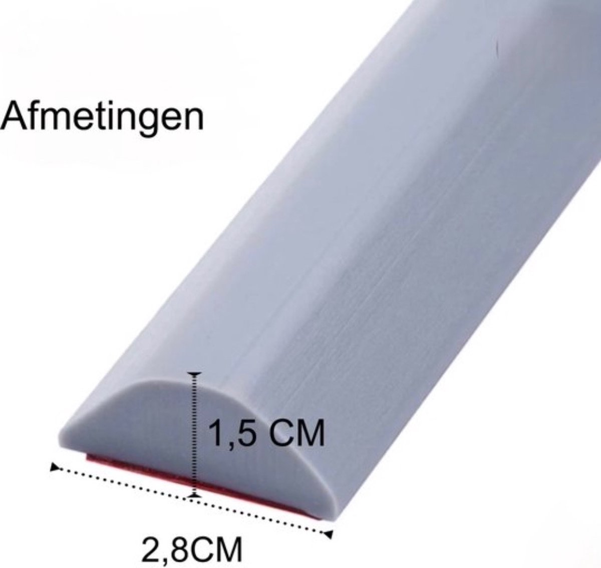 Waterkering - Waterdrempel - Douche dorpel-Siliconen - Grijs - 2 Meter -Siliconen - Zelfklevende Kit rand