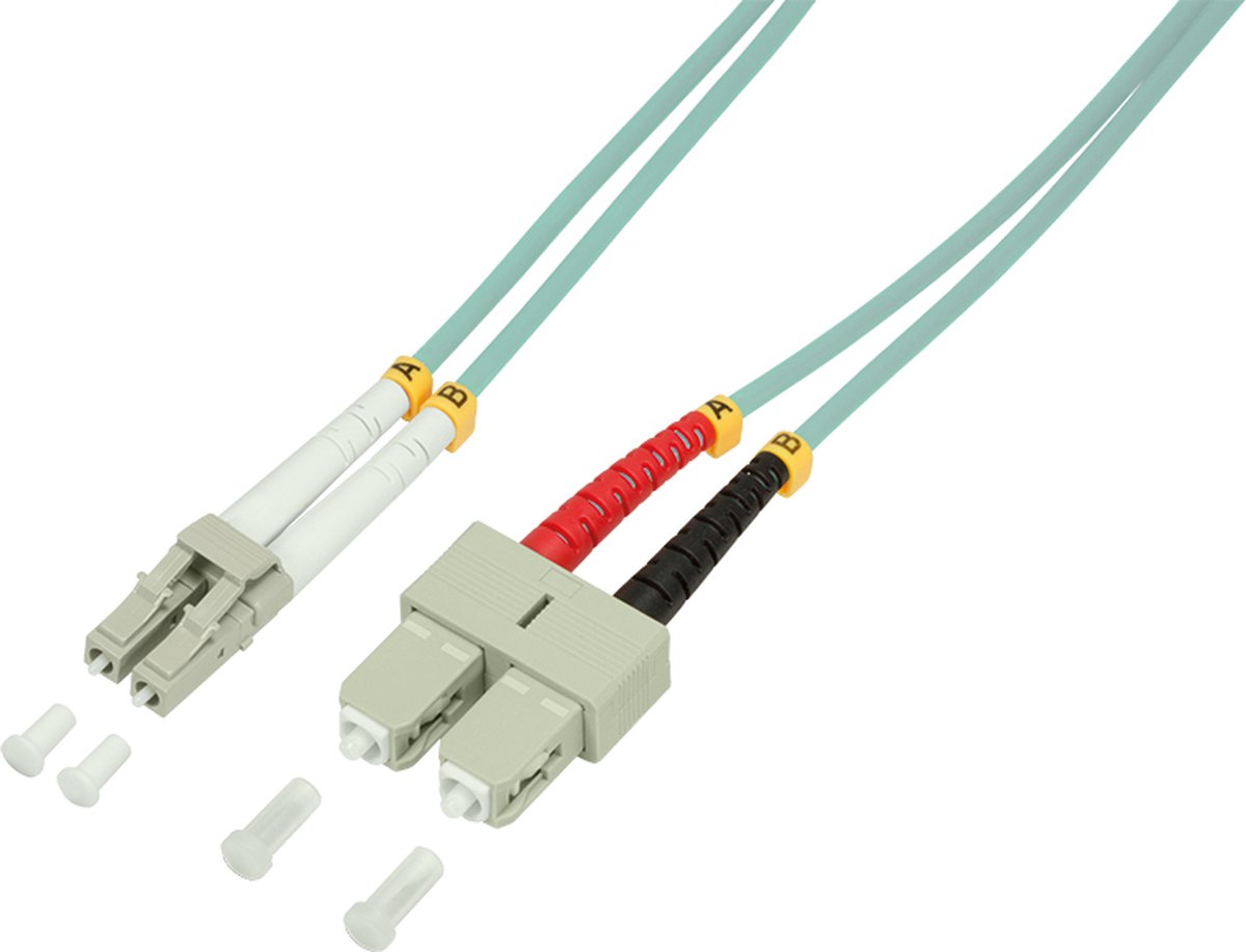 LogiLink 10m, LC - SC InfiniBand en Glasvezelkabel Blauw