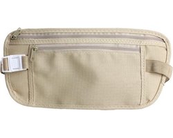 New Age Devi - Geheime Zak - Reis Portemonnee - Heup Tasje - Geld Riem - Verborgen Zak - Bescherm Hoes - Licht Gewicht - Beige - Kaki