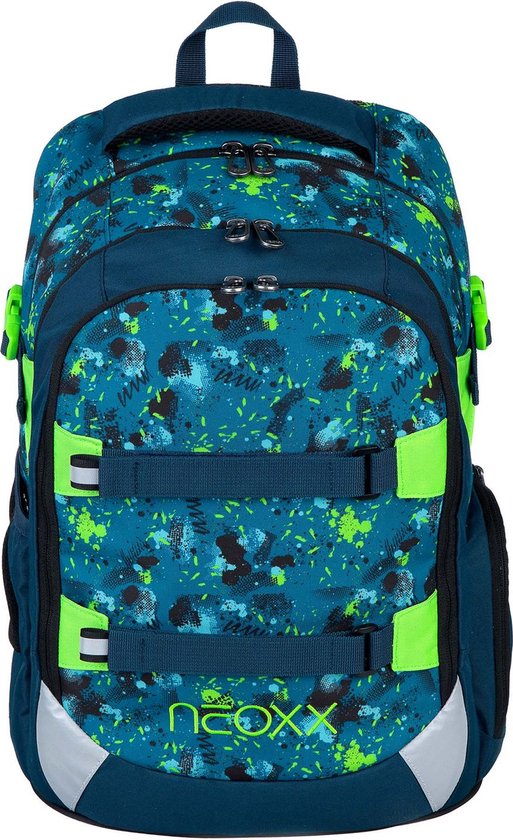 Blauw Zwarte Gewatteerde Schoolrugzak Voor Jongen, Met Reflectoren Gamepad 40x29x20cm 23 L 1733975552