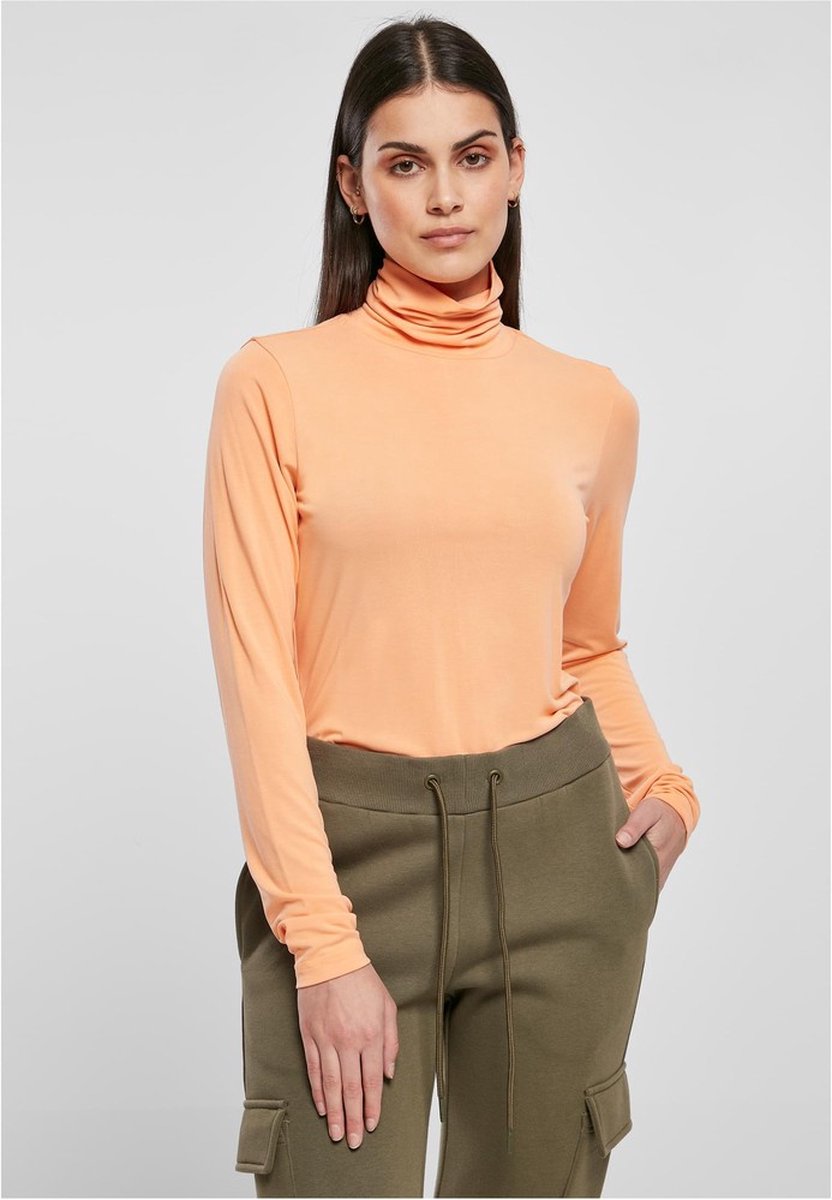 Urban Classics Modal Turtleneck Longsleeve top L Oranje