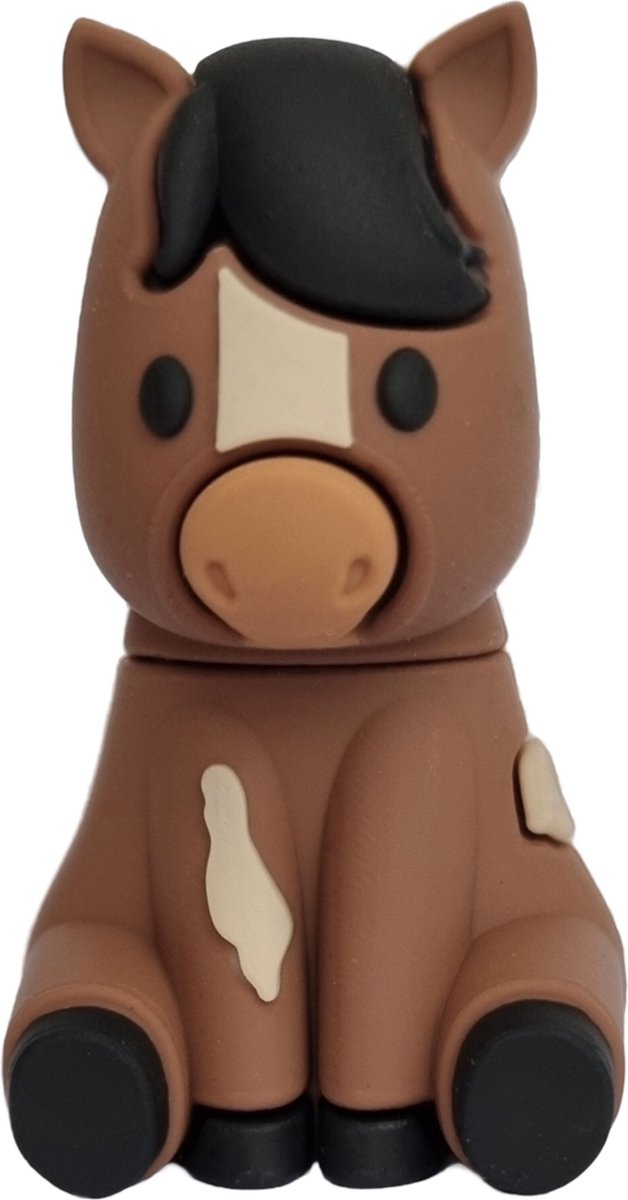 Paard Usb Stick 128 GB - Origineel verjaardag idee voor vrouwen, vriendin, tiener paarden meisjes of paardenliefhebber - bruin