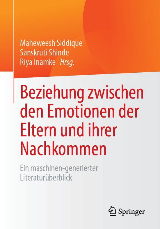 Beziehung zwischen den Emotionen der Eltern und ihrer Nachko ... - cover