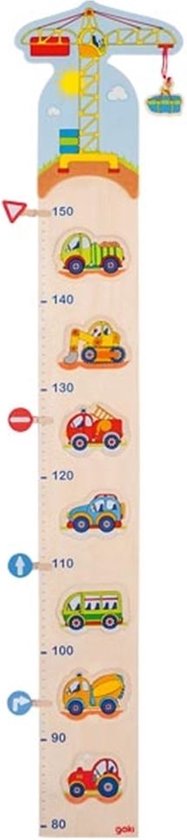 Muurdecoratie sticker groeimeter wilde dieren
