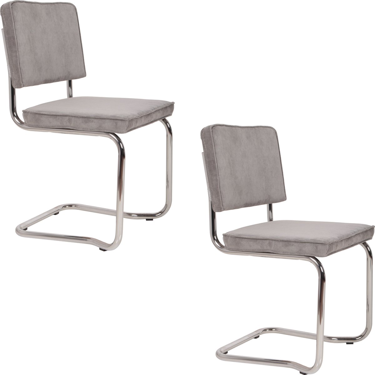Ridge Kink Rib Eetkamerstoelen Lichtgrijs - Set van 2