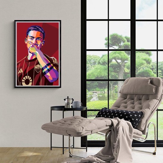 Paulo Dybala Poster | Affiche Pop Art | Voetbal Affiche | Affiche de Sport | Affiche artistique | Joueur de football Poster | Affiche Action | Affiche cool | 51x71cm | Décoration murale | Affiche murale | Convient pour l'encadrement
