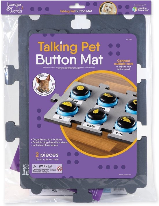 Faim de mots parlant tapis de boutons pour animaux de compagnie