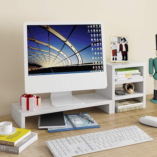 Trust Monta 41 x 22 x 10 cm Bildschirmerhöhung aus Hartglas Schreibtisch Monitor Stand für Laptop Bildschirme Computer Notebook Mac PC Büro - Weiß ab 18,56 € | Preisvergleich bei
