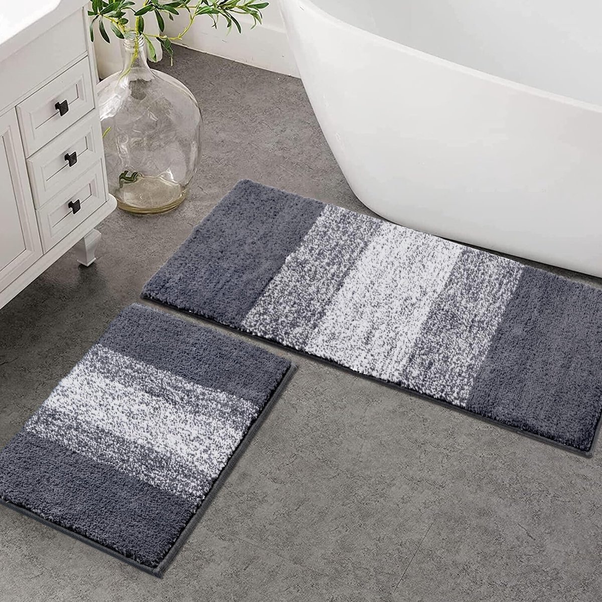 La'Moussawi ® Zachte en Absorberende Microvezel Badmatset voor Comfort en Veiligheid