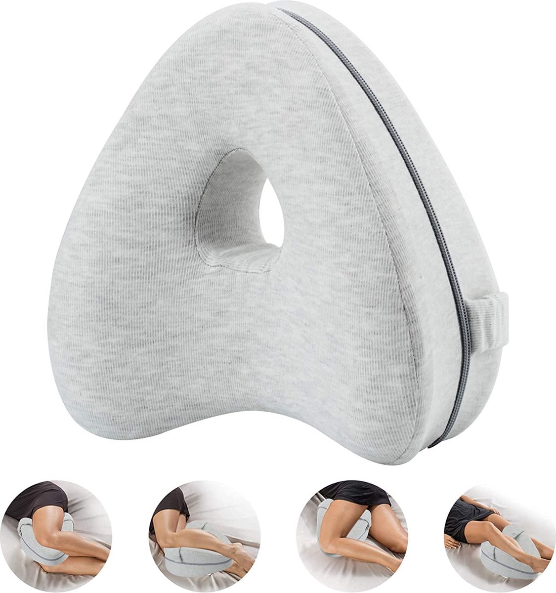 La'Moussawi ® Kniekussen voor Zijslapers met Optimale Ondersteuning en Comfortabel Traagschuim