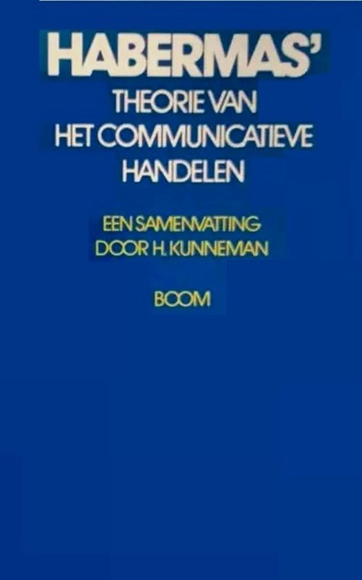 Habermas' theorie van het communicatieve handelen - cover
