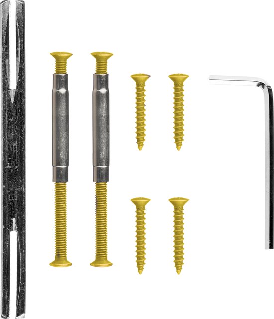 Ostiumhome® - Ferrures de porte- Poignée de porte sur bouclier court avec serrure WC 64 mm - Or Mat - Avola