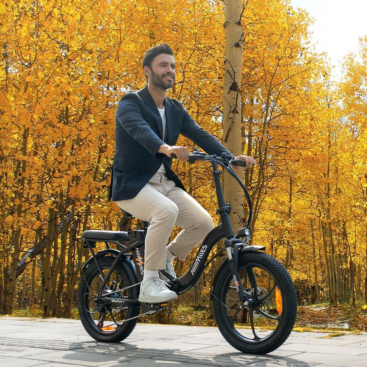 Hillmiles MilePort 1 Elektrische fiets - Actieradius 60km - Verwijderbare batterij 36V13Ah - Motor 250W - Shimano 7 versnellingen - 20 Inch opvouwbare City Commuter E-Bike - Zwart – foto 8