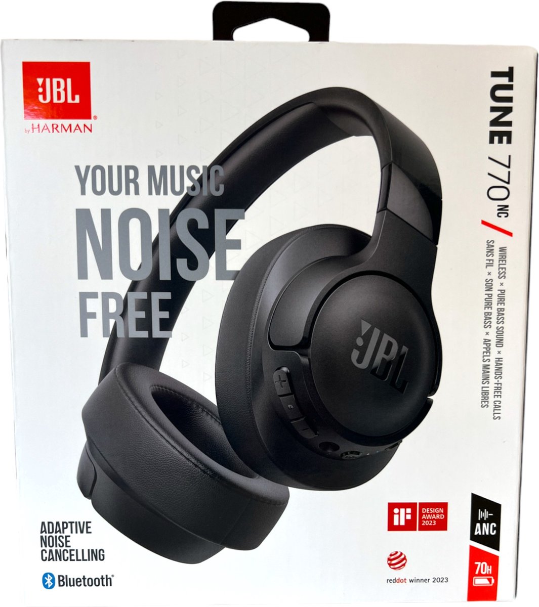 Afbeelding 3 van JBL Tune 770NC - Draadloze over-ear koptelefoon - Noise Cancelling - Zwart