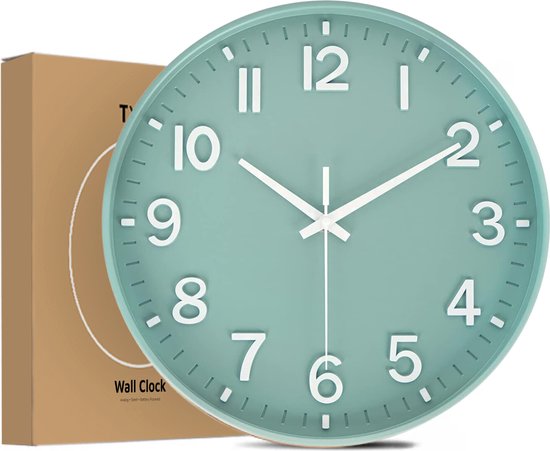 Gerimport Wandklok - zilver - aluminium - 30 cm | Leen Bakker