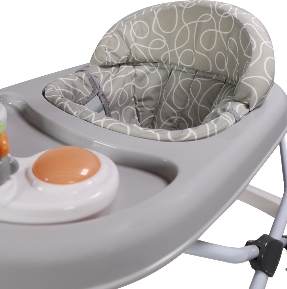 MamaLoes Loopstoel met Speelbord - Evi Grijs - Loopstoeltje Baby - Jongen & Meisje - Baby Walker met Wielen – foto 3