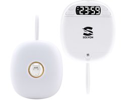 Solvon Vibrerende Reiswekker voor Doven en Slechthorenden - Digitaal Alarm met Trilplaat voor Slaapkamer - Draadloze Trilschijf voor Reizigers - Trilfunctie - Bed Shaker voor Studenten - Trilling en Vibratie voor Diepe Slapers