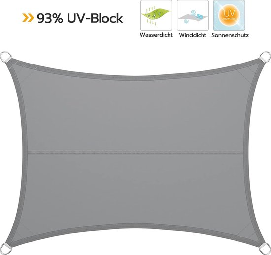 Schaduwdoek rechthoek 3x4 Arctic white
