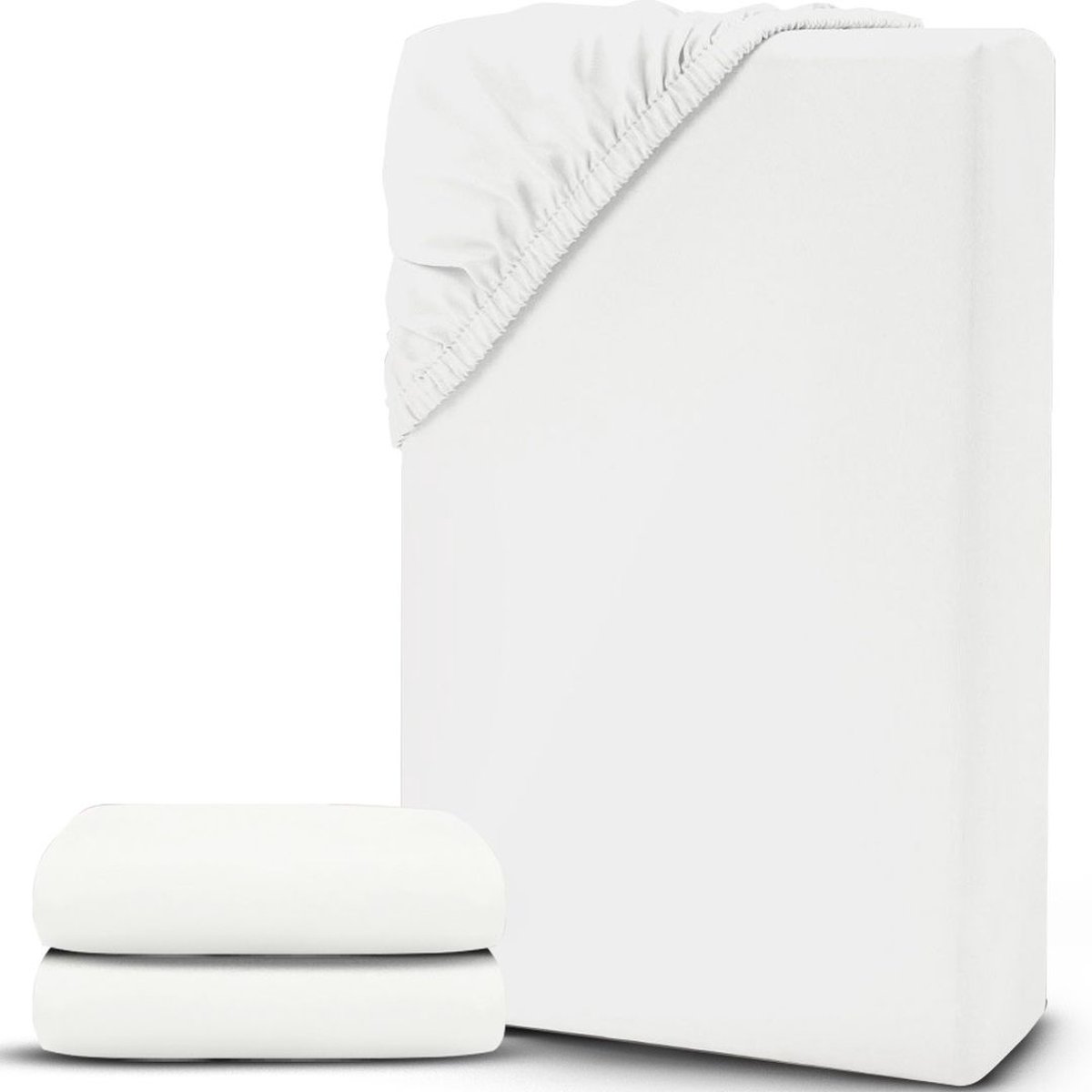 ApexArte® Matrasovertrek 90x200 - Dekbedovertrek - Hoeslaken - Matrasbeschermer - Extra Zacht - Wit