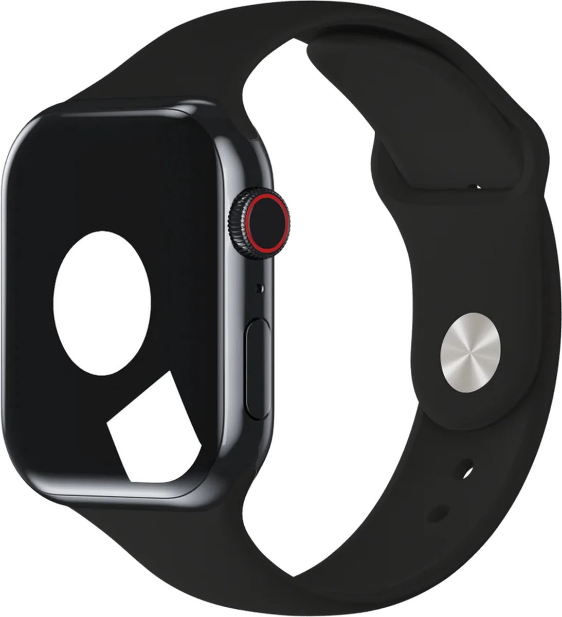 iStrap sportbandje voor Apple Watch - Zwart - M/L - kastgrootte 42 - 44 - 49mm