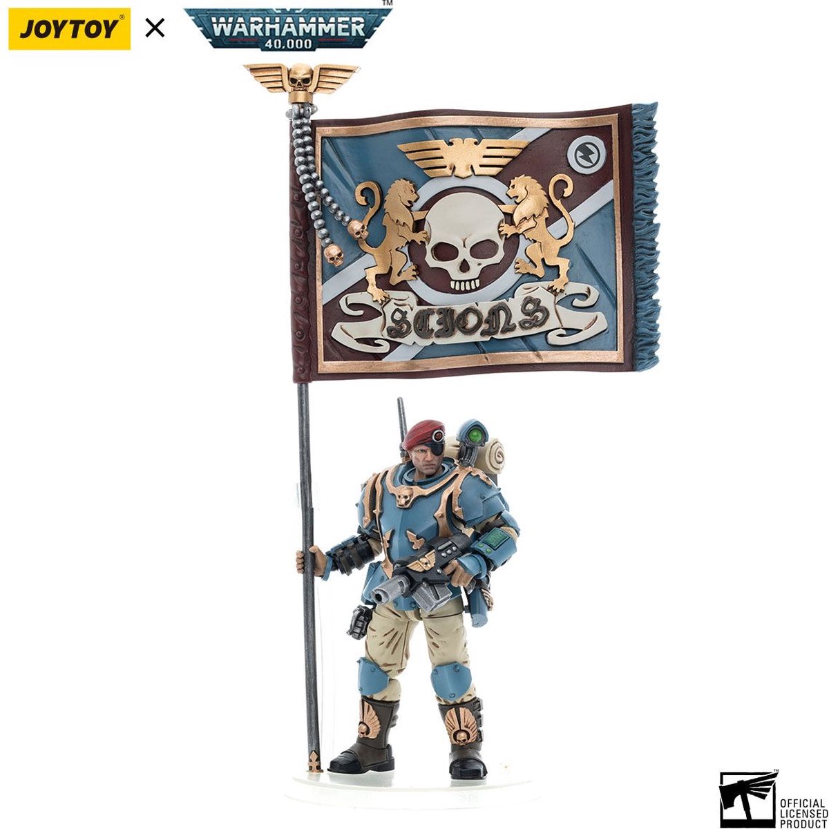 Astra Militarum Tempestus Scions Command Squad 55th Kappic Eagles Banner Bearer scale:1/18.