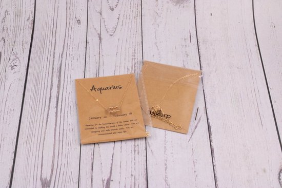 Collier Bixorp Etoiles Waterman / Verseau - Collier Doré sur Carte Cadeau - Pendentif Constellation / Zodiac