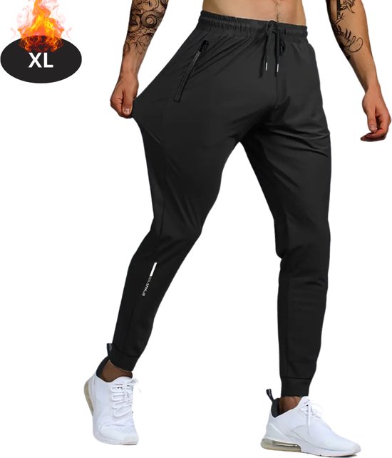 Bovista Trainingsbroek Heren - Sportbroek - Trainingsbroek Lang - Trainingspak - Sportkleding - Zwart - XL