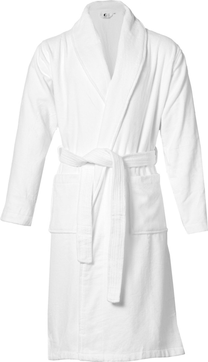 G Exclusive - unisex badjas - sauna badjas - hotel kwaliteit - 100% katoen - velours buitenkant - badstof binnenkant - maat XXL