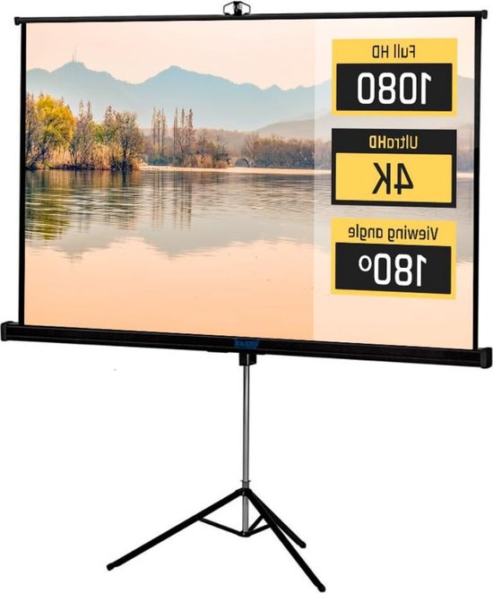Pyle PRJTP46 – Pantalla de proyector portátil de 40 pulgadas, soporte